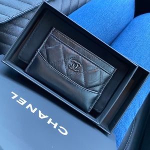 All Black Chanel Card Case